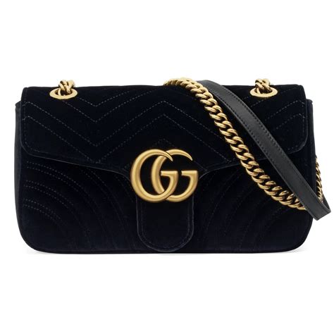 black Gucci velvet bag